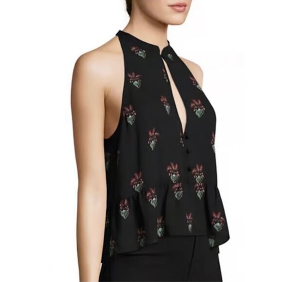 A.L.C. Binx Silk Peplum Top ASO Hope Mikaelson - Picture 3 of 9